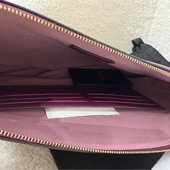 Versace Purple Clutch with Gold Medusa Emblem - Picture 4 of 5